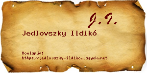 Jedlovszky Ildikó névjegykártya