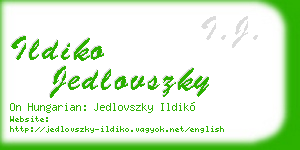 ildiko jedlovszky business card